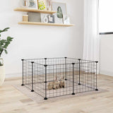 Vidaxl Pets Cage med 8 paneler 35x35 cm stål svart