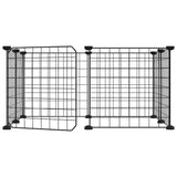 Vidaxl kjæledyr bur med dør 8 paneler 35x35 cm stål svart