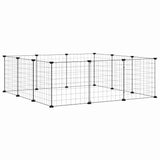 Vidaxxl narvas augintiniui su 12 plokščių ir durelėmis, juodas 35x35 cm plieno