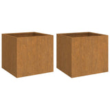 Vidaxl Planters 2 St 32x30x29 cm Cortenstaal