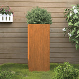 Vidaxl planter 32x29x75 cm corten steel