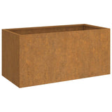 Vidaxl planter 62x30x29 cm corten steel