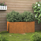 Vidaxl planter 62x30x29 cm corten steel