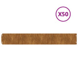 VidaXL Gazon edges 50 pieces 15x103 cm Flexible Cortenstaal