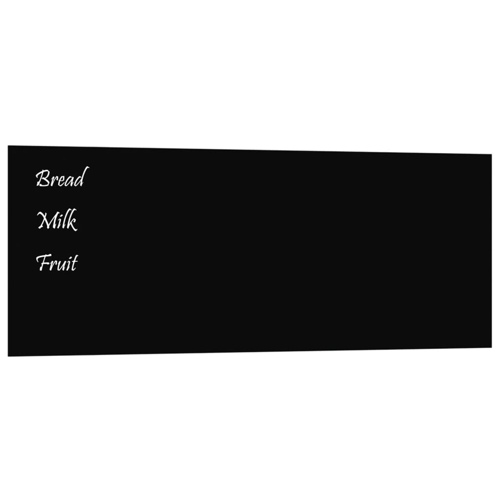 VidaXL Magnetic board for the wall 80x30 cm hardened glass black
