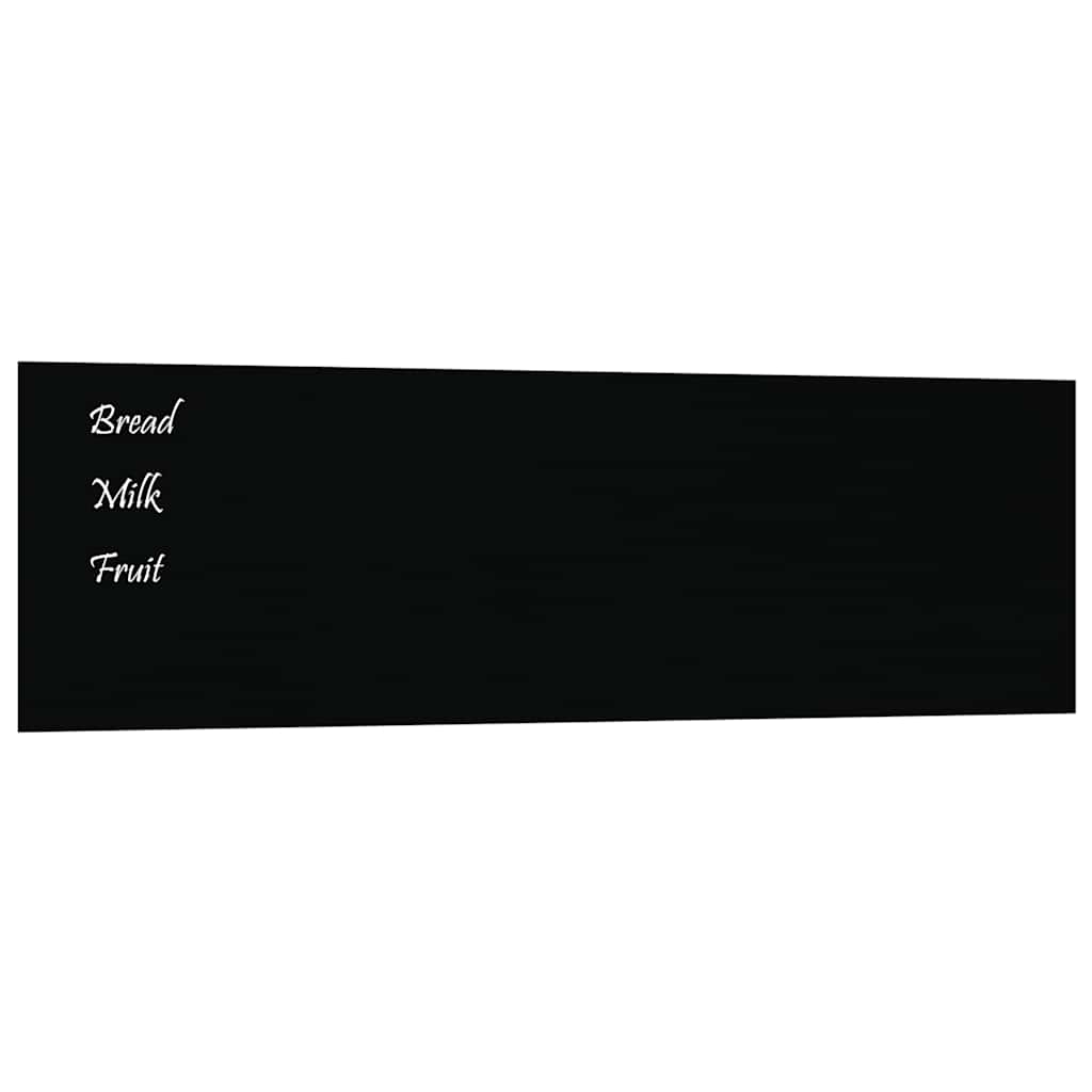 VidaXL Magnetic board for the wall 100x30 cm hardened glass black