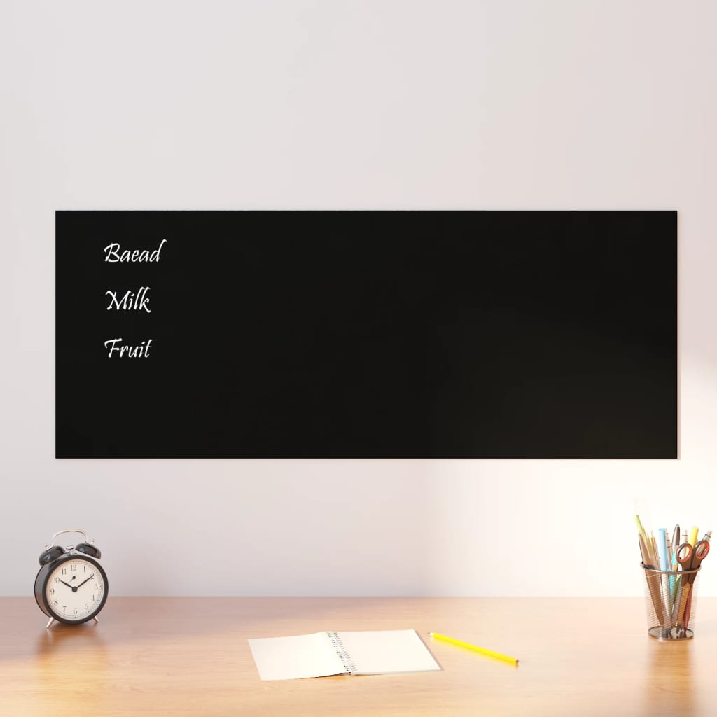 VidaXL Magnetic board for the wall 100x40 cm Termin glass black