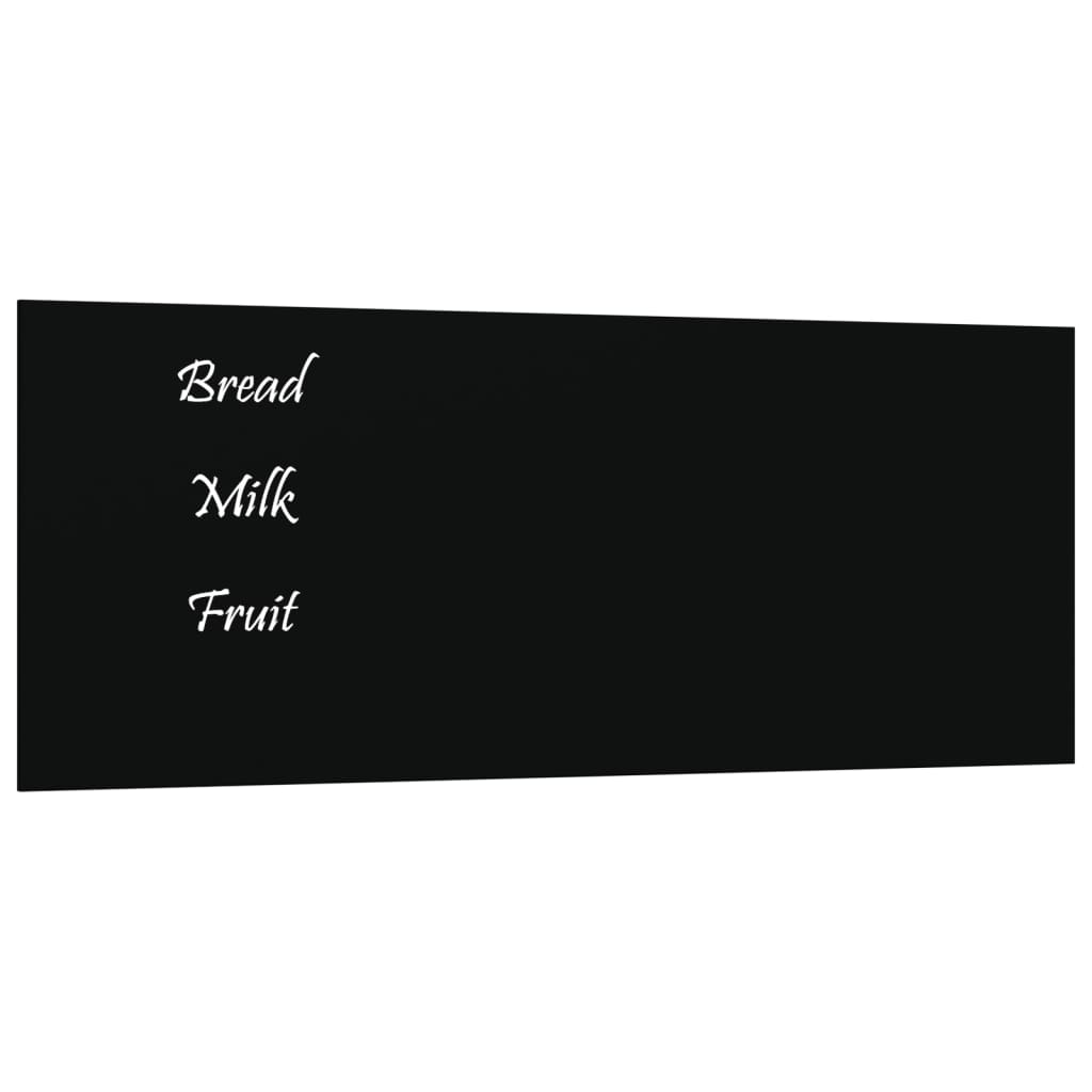 VidaXL Magnetic board for the wall 50x20 cm hardened glass black