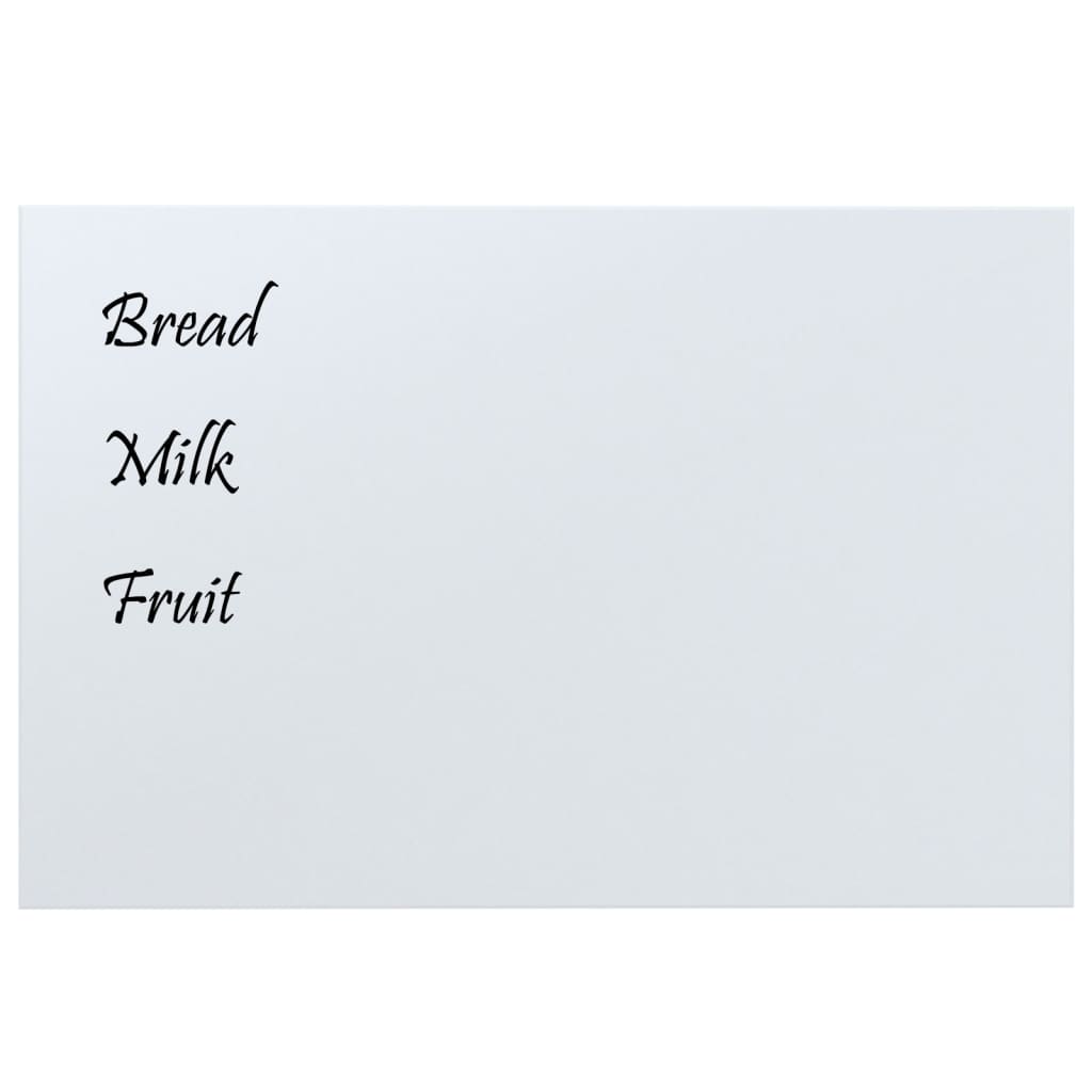 Vidaxl Magnetic Board Wall -montato 60x40 cm in vetro temprato bianco