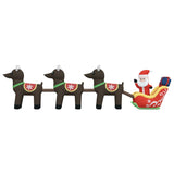 Vidaxl Christmas Decoration Santa Claus and Reindeer gonflable a mené 138 cm