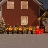 Vidaxl Christmas Decoration Santa Claus and Reindeer gonflable a mené 138 cm