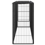 VidaXL Dog Kennel 10 panels 50 x 100 cm powder -coated steel black
