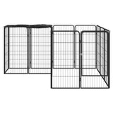 Vidaxl perrina 14 paneles 50 x 100 cm de polvo -acero negro