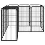 Vidaxl perrina 14 paneles 50 x 100 cm de polvo -acero negro