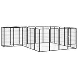 Vidaxl psa psarna 22 plošč 50x100 cm jeklena črna praška