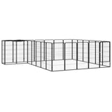 Vidaxl psa psarna 26 plošč 50x100 cm jeklena črna v prahu