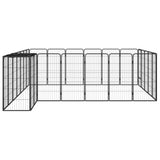 Vidaxl psa psarna 26 plošč 50x100 cm jeklena črna v prahu