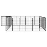 Vidaxl psa psarni 30 plošč 50 x 100 cm jeklena črna v prahu