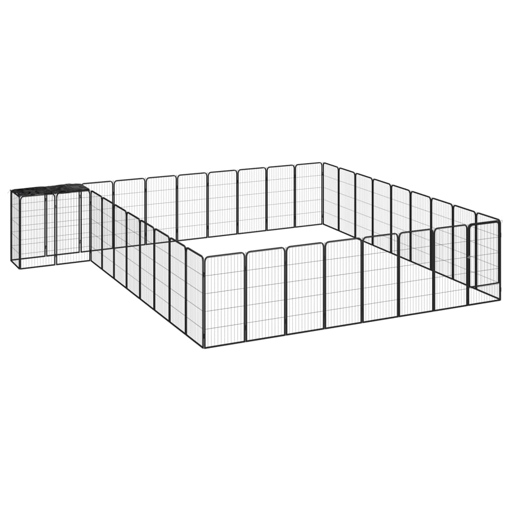 Panely Vidaxl Dog Kennel 38 50x100 cm práškové ocelové černé