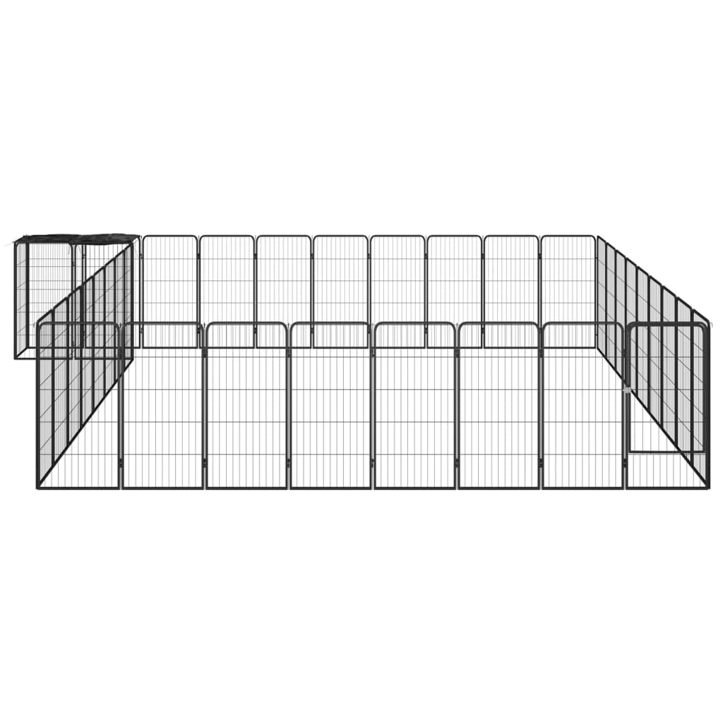 Panely Vidaxl Dog Kennel 38 50x100 cm práškové ocelové černé