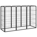 Vidaxl psa psarnice 8 plošč 50x100 cm jeklena črna v prahu