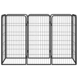Vidaxl psa psarnice 8 plošč 50x100 cm jeklena črna v prahu