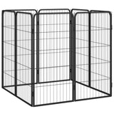 Vidaxl psa psarnice 8 plošč 50x100 cm jeklena črna v prahu