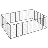 Vidaxl psa psaline 24 plošč 50 x 100 cm jeklena črna praška