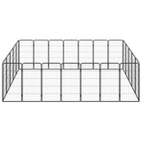 Vidaxl psa psaline 24 plošč 50 x 100 cm jeklena črna praška