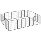Vidaxl psa psarna 28 plošč 50x100 cm jeklena črna v prahu