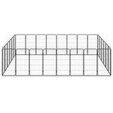 Vidaxl psa psarna 28 plošč 50x100 cm jeklena črna v prahu