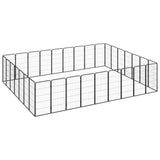 Vidaxl psa psarna 32 plošč 50 x 100 cm jeklena črna praška