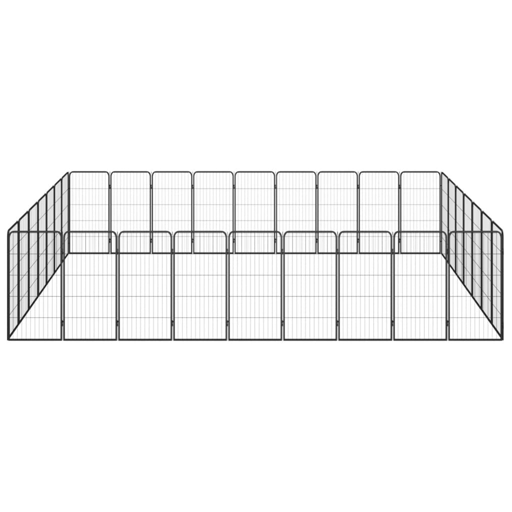 Vidaxl psa psarna 32 plošč 50 x 100 cm jeklena črna praška