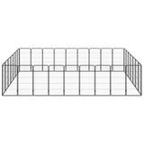 Vidaxl psa psarna 32 plošč 50 x 100 cm jeklena črna praška