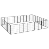 Vidaxl psa psarni 36 plošč 50 x 100 cm jeklena črna praška