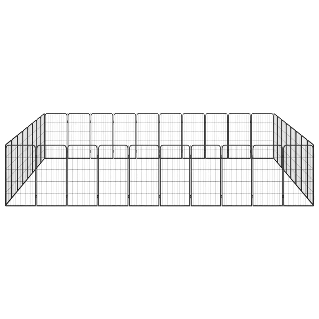 Vidaxl psa psarni 36 plošč 50 x 100 cm jeklena črna praška