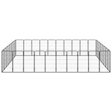 Vidaxl psa psarni 36 plošč 50 x 100 cm jeklena črna praška