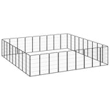 Vidaxl psa psarni 36 plošč 50 x 100 cm jeklena črna praška