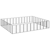 Vidaxl psa psarni 40 plošč 50 x 100 cm jeklena črna v prahu