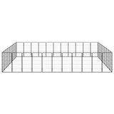 Vidaxl psa psarni 40 plošč 50 x 100 cm jeklena črna v prahu