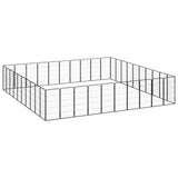 Vidaxl psa psarni 40 plošč 50 x 100 cm jeklena črna v prahu