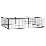 Vidaxl psa psarnice 8 plošč 100x50 cm jeklena črna v prahu