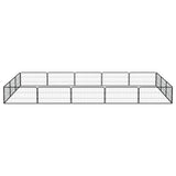 VidaXL Dog Kennel 16 panels 100x50 cm powder -coated steel black