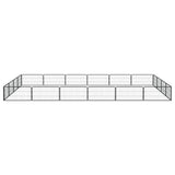 VidaXL Dog Kennel 20 panels 100x50 cm powder -coated steel black