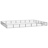 Vidaxl psa psarna 24 plošč 100x50 cm jeklena črna praška
