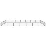 Vidaxl psa psarna 24 plošč 100x50 cm jeklena črna praška