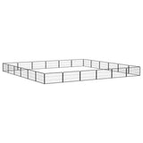 Vidaxl psa psarna 24 plošč 100x50 cm jeklena črna praška