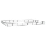 Vidaxl psa psarni 28 plošč 100x50 cm jeklena črna praška