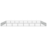 Vidaxl psa psarni 28 plošč 100x50 cm jeklena črna praška