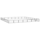 Vidaxl psa psarni 28 plošč 100x50 cm jeklena črna praška